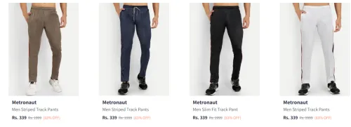 Image of Flat 83% Discount on Metronaut Men's Track Pants