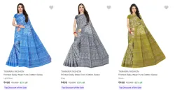 Flat 83% Discount on Tamaira Fashion Womens Sarees