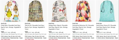 Image of Flat @ ₹85 ArtzFolio Reusable Sack 