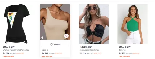 Image of Flat 85% Discount on LULU & SKY Women's Tops 