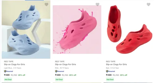Image of Flat 85% Discount on Red Tape Girls Clogs