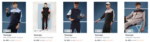 Image of Flat 85% off on Slazenger track suits | starts @ ₹689