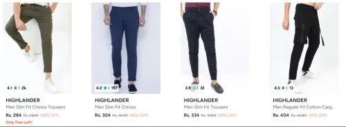 Image of Flat 90% Off Highlander Men's Trousers