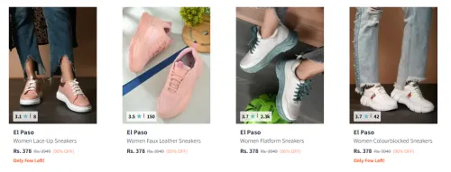 Image of Flat 90% Discount on El Paso Women's Sneakers 