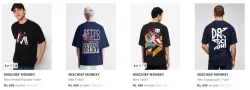 Flat 90% Discount on MISCHIEF MONKEY Mens T-shirts