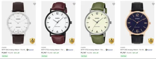Image of Flat 50% Off Casio Men's Wrist Watches