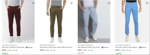 Image of Flat 75% Off The Indian Garage Co Men's Trousers 