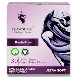Flawsome Organic Cotton Panty Liners (30 Pack)