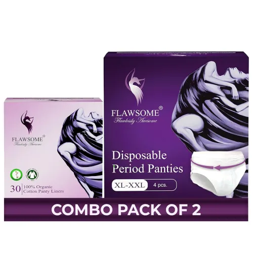 Image of Flawsome Period Pants with Liner, (Pack of 4, XL)