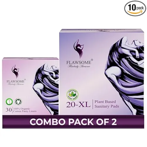 Image of Flawsome Rash-Free XL Pads & Daily Liners Pack (50 pcs)