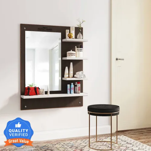 Image of Flipkart Grace Engineered Wood Dressing Table (Wenge & White, DIY)