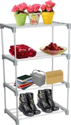 Flipkart Homes Grey Metal Open Bookshelf (DIY)