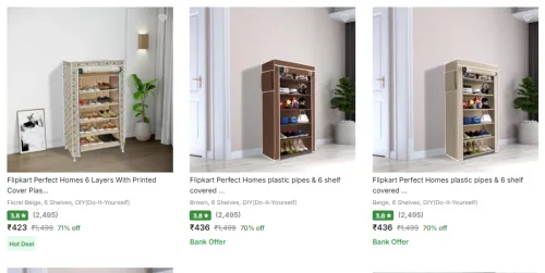 Image of Flipkart Perfect 6 Layers Shoes Stand Starting @ ₹423