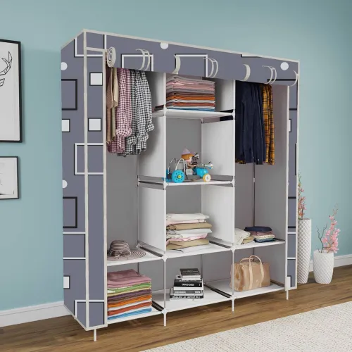 Image of Flipkart Perfect Homes 3-Door 8-Shelf Wardrobe (DIY)