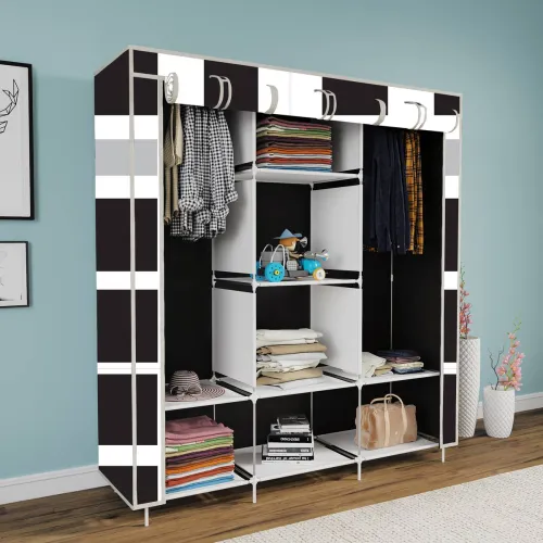 Image of Flipkart Perfect Homes 3-Door Collapsible Wardrobe (DIY)