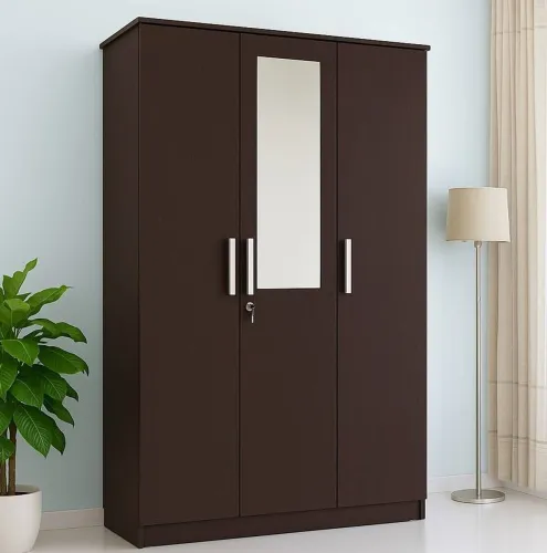 Image of Flipkart Perfect Homes 3-Door Wardrobe (Mirror Included) 