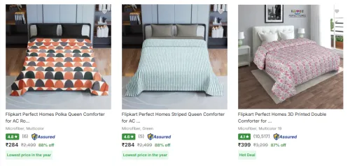 Image of Flipkart Perfect Homes Blankets upto 88% Discount