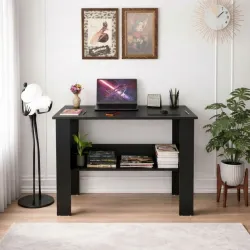 Flipkart Perfect Homes Computer Desk with Storage Black