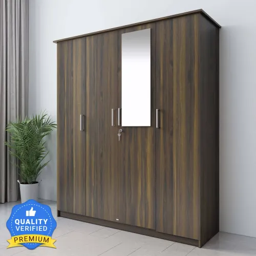 Image of Flipkart Perfect Homes Julian Engineered Wood 4 Door Wardrobe 