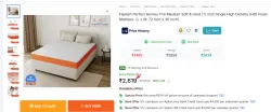 Flipkart Perfect Homes Trio Medium Foam Mattress  (72 inch x 30 inch)