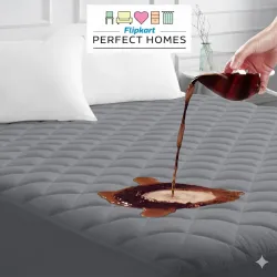 Flipkart Perfect Homes Queen Size Fitted Polyster Mattress Cover (Grey)