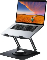 Flipkart Perfect Homes Studio laptop stand for Collaborative Work,Foldable & Portable, fits All Types Laptops Metal Portable Laptop Table (Finish Color - BLACK, Pre Assembled)