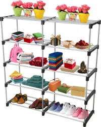 Flipkart Perfect Homes Studio Metal Open Book Shelf (Finish Color - Black, DIY(Do-It-Yourself))