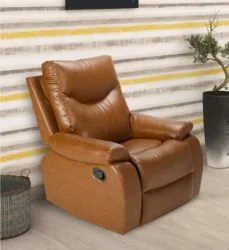 Flipkart Perfect Homes Sauron Leatherette Manual Recliner (Finish Color - Tan, DIY(Do-It-Yourself))