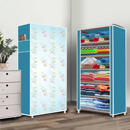 Image of Flipkart Perfect Homes 6-Shelf Collapsible Wardrobe (DIY)
