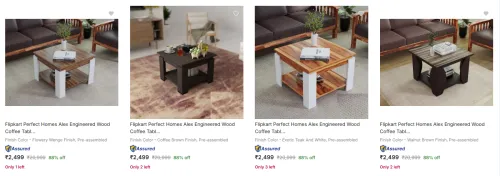 Image of Flipkart Perfect Homes Coffee Tables upto 88% Discount