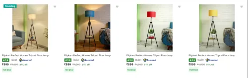 Image of Flipkart Perfect Homes Floor Lamps at minimum 80% Discount
