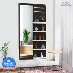 Flipkart Perfect Homes Glory Engineered Wood Dressing Table (Finish Color - , Melamine Wenge + White SIB, DIY(Do-It-Yourself))