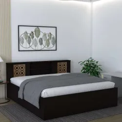 Flipkart Perfect Homes Rhapsody Engineered Wood Queen Box Bed, 217.9 cm x 162.3 cm (7.15 ft x 5.32 ft) (Finish Color - M