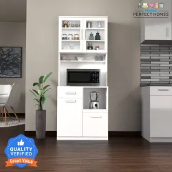 Flipkart Ramsey Wood Kitchen Cabinet White