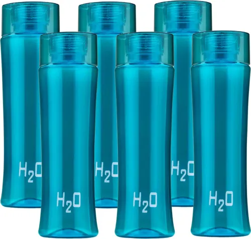 Image of Flipkart SmartBuy Premium Quality Oval Round Shape water bottle set of fridge 1020 ml PET Bottle (Pack of 6, Green)
