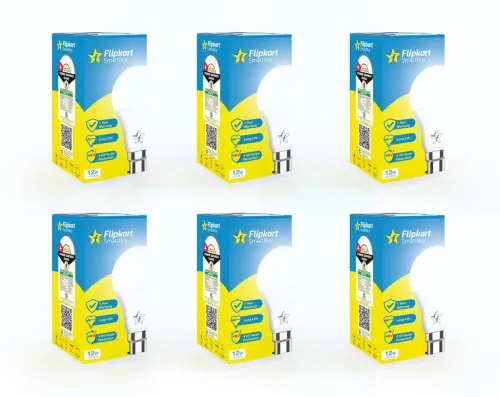 Image of Flipkart SmartBuy 12 W Basic Round B22 LED Bulb Pcs 6