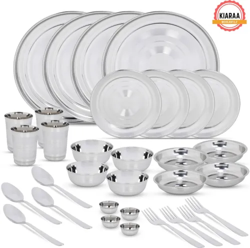 Image of Flipkart SmartBuy 32-Piece Steel Dinner Set