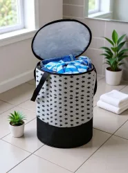 Flipkart SmartBuy 45 L Grey, Black Laundry Bag