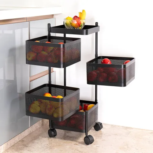 Image of Flipkart SmartBuy 4 Layer Kitchen Trolley
