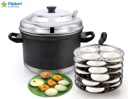 Flipkart SmartBuy Stainless Steel Colored 1PC Idli Cooker Induction & Standard Idli Maker (6 Plates , 24 Idlis )