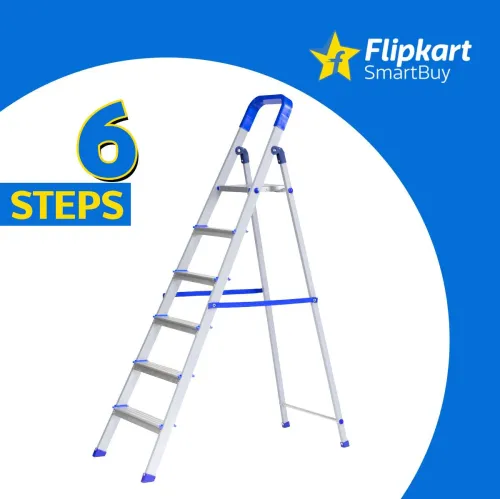 Image of Flipkart SmartBuy 6 Step Hybrid Heavy Duty Foldable Aluminium Ladder