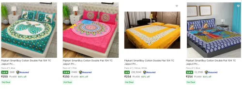 Image of Flipkart Smartbuy Bedsheets upto 83% Discount