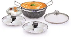 Flipkart SmartBuy Copper Bottom 2-in-1 Multi Kadai Idli Maker 3 Plates