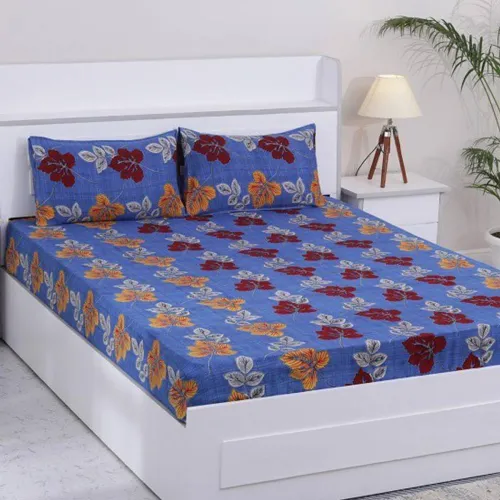 Image of Flipkart SmartBuy Double Floral Flat Bedsheet 