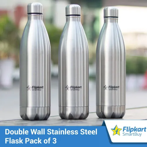 Image of Flipkart SmartBuy Double Walled Cola 3000 ml Flask  (Pack of 3, Silver, Steel)