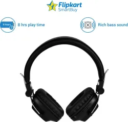 Flipkart SmartBuy FKBT02 Bluetooth  (Silver, Black, On the Ear)