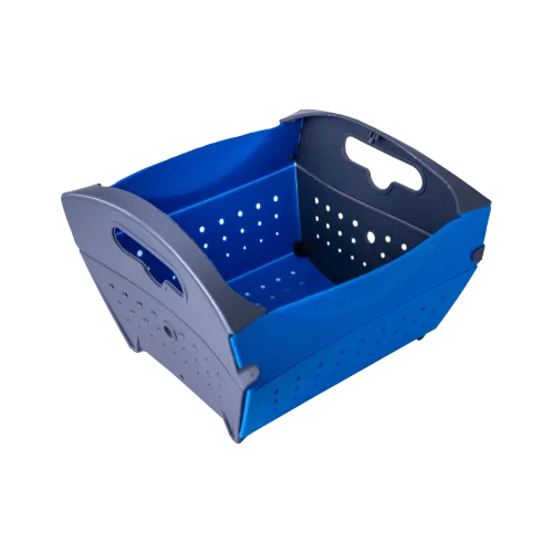 Image of Flipkart SmartBuy Multipurpose Folding Plastic Fruit & Vegetable Basket (Blue, Black)