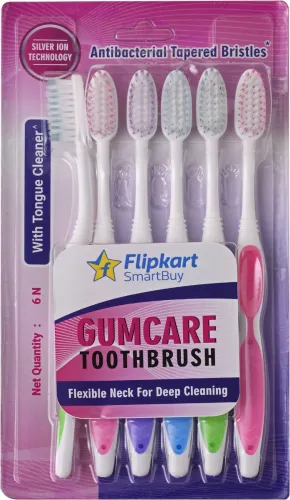 Image of Flipkart SmartBuy Gumcare Soft Toothbrush  (Pack of 6)
