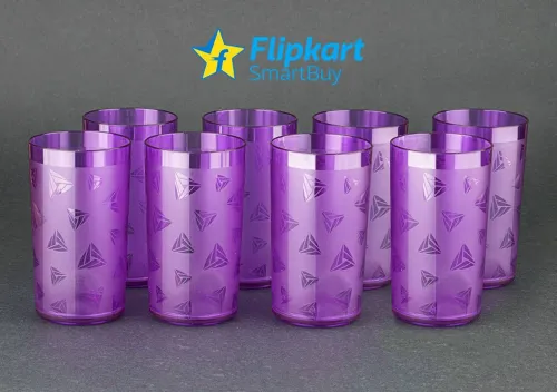 Image of Flipkart SmartBuy Prism Pattern Glass Set (Pack of 8)