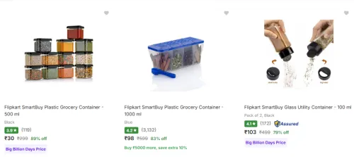 Image of Flipkart Smartbuy Kitchen Containers Starting @ ₹30